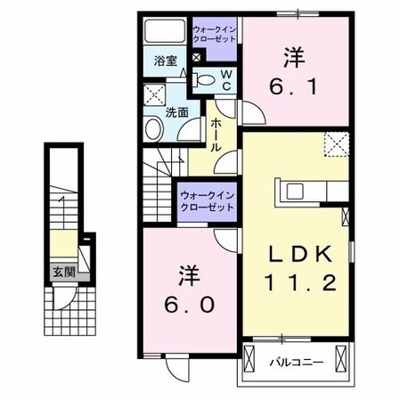 新前橋駅 徒歩39分 2階の物件間取画像